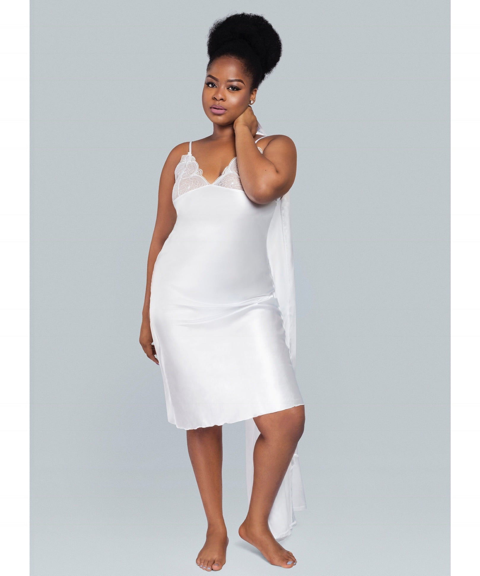 white satin slip dress plus size Plus Size Women's Satin Nightgown, Spaghetti Strap Sleeveless Slip Dress V Neck Chemise Mini Nighty Sleepdress Ladies Nightgowns White XXL