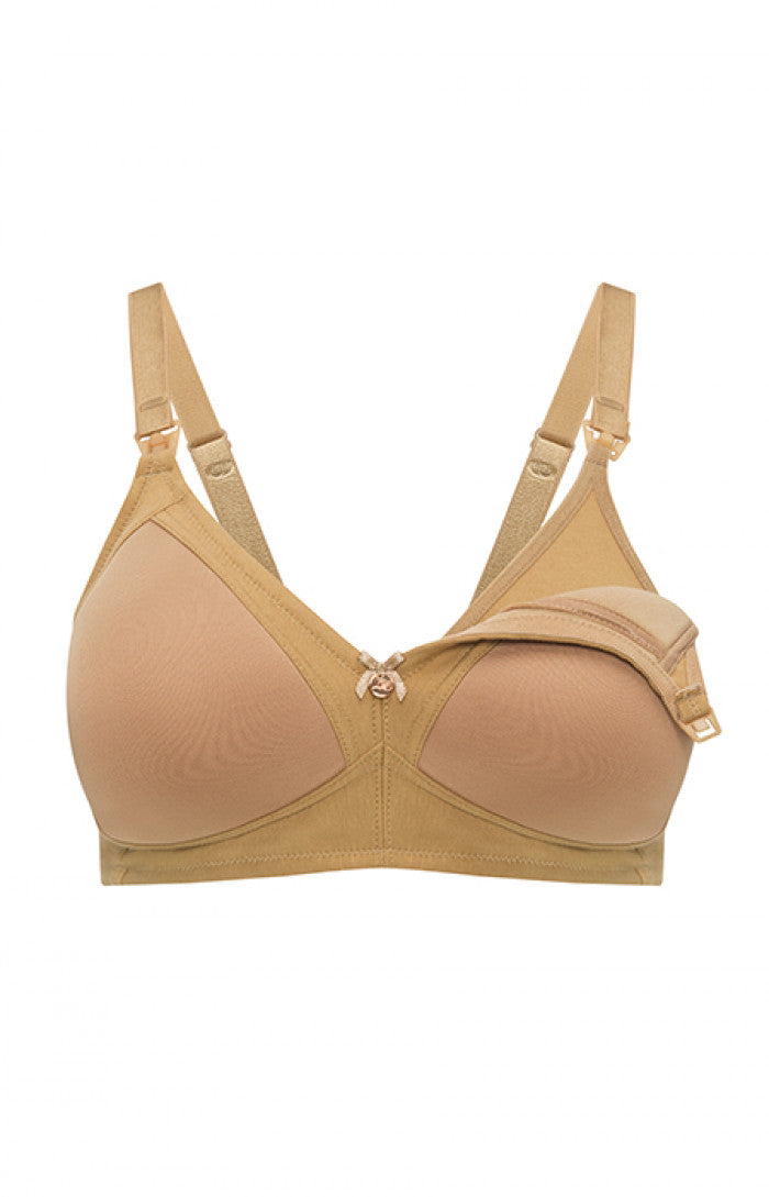 Moulded cup nursing bra